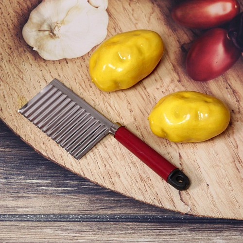 Шинковка для картофеля слайсер с пластиковой длинной ручкой_4