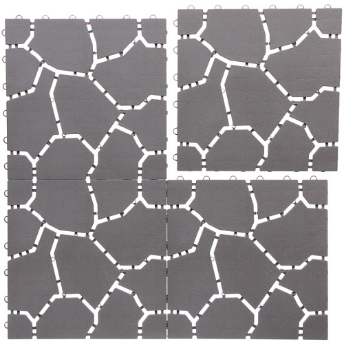 Антискользящее модульное покрытие Каменный узор 29,529,5 см (4 модуля), Серый_8