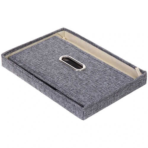 Коробка для хранения вещей складная с крышкой ДЭСТРА, цвет серый, 322418см_5