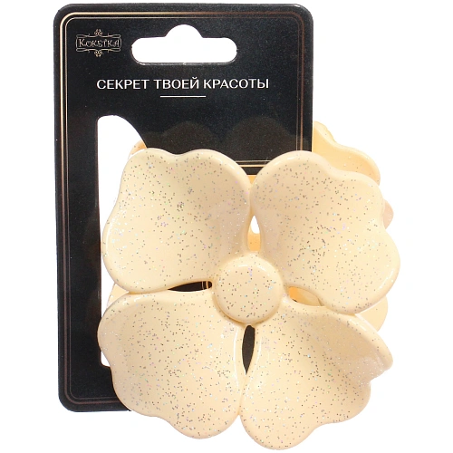 Заколка - краб для волос AKS - SALVATORE, микс 6 цветов, нежный цветок, 6,56,5см _4