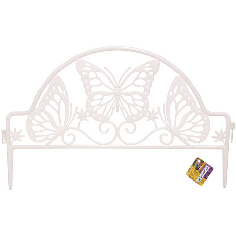 Садовое ограждение "Бабочки" (1 секция 50*31 см), Белый