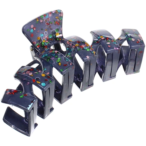 Заколка - краб для волос AKS - VIENTO, микс 6 цветов, зиг-заг, 113см _3