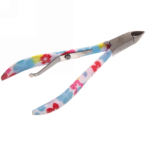 Кусачки для кутикулы, на блистере Ультрамарин, одна пружина, цвет микс, 10см_10