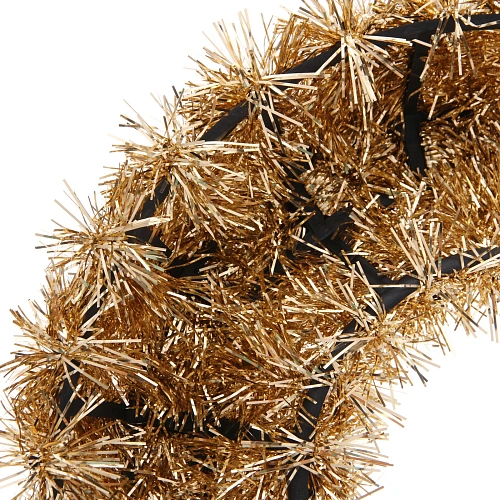 Венок декоративный TINSEL Яркие переливы 38 см, Шампань_4