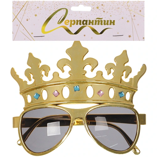 Очки карнавальные Король 14,210,9 см, микс_4