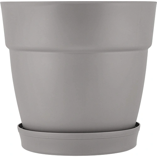 Горшок для цветов пластиковый 2л d-17см "Villa de Fiori" с фиксируемым поддоном, французский платан