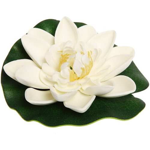 Растение водоплавающее "Кувшинка" d-10см белая