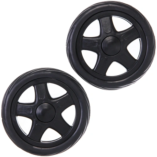 Колесо для тележки 2 шт 15,5х2,5см черное ★