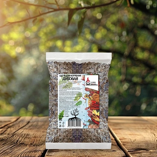 Щепа для копчения GW Дубовая (фасовка 1 дм3, 220г)