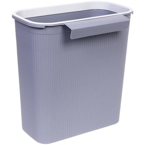 Корзина для мусора подвесная 26х17х27 серая_4