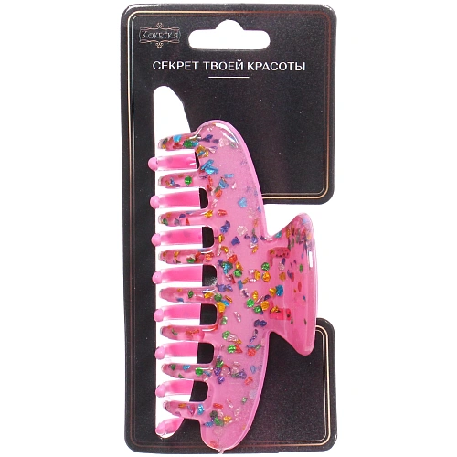 Заколка - краб для волос AKS - VIENTO, микс 6 цветов, классика, 9,53,5см _6