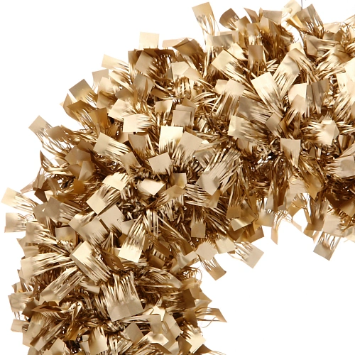 Венок декоративный TINSEL Изящное сияние 38 см, Шампань_3