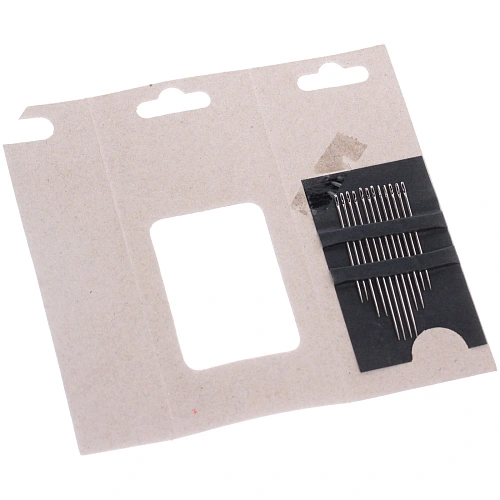 Иглы швейные в наборе 12шт Favorite Hous, для плохо видящих, серебро_4