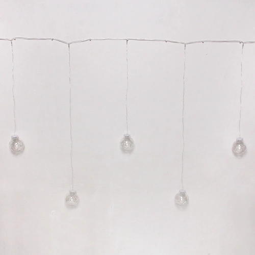 Гирлянда для дома БАХРОМА Шар ш2,5 м в0,50,8м 200 ламп LED, d-8 см, Теплый белый_6