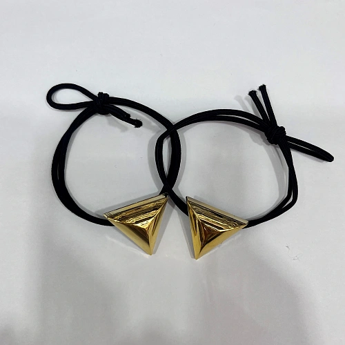 Резинка для волос в наборе 2шт "DesignPRO", цвет черный / золото , 2,5*2,5см