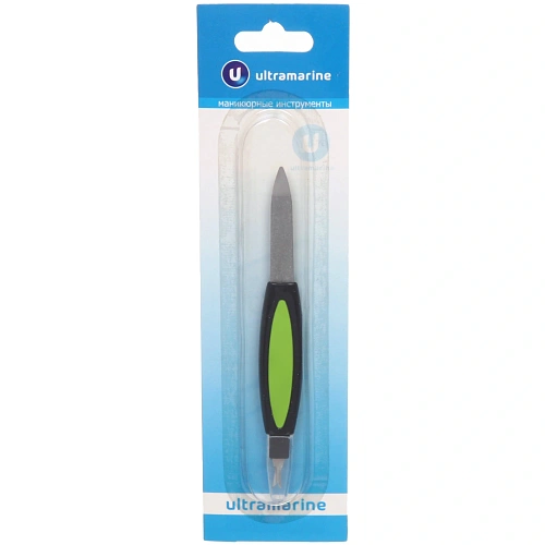 Пилка для ногтей металлическая с триммером на блистере Ультрамарин - Радуга, цвет ручки микс,13,5см_8