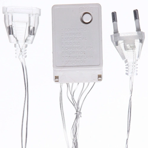 Занавес светодиодный для дома 3,02,5 м 480 ламп LED, прозрачпров, Белый (можно соединять)_5