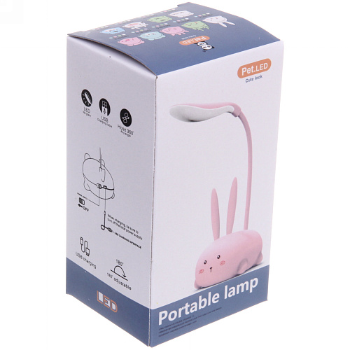 Светильник настольный Marmalade-Олененок LED 28,59,26,8см цвет розовый USB_8