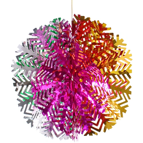 Украшение фольгированное Снежный шар d-30 см, Мультицвет_6