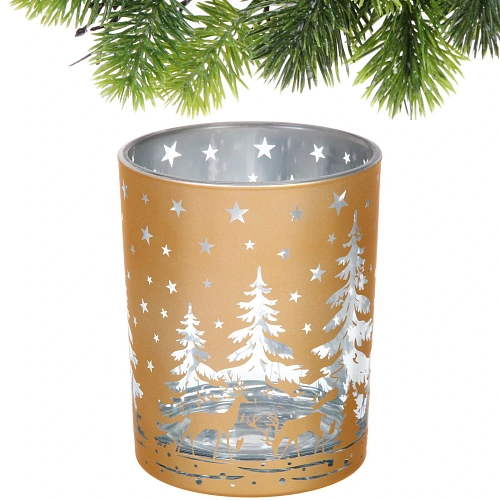 Подсвечник Снежный лес 1012,5 см, Золото_4