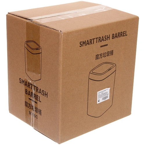 Контейнер для мусораSmart11л белый  сенсорная крышка работает от батареек LR6 W8616C_8