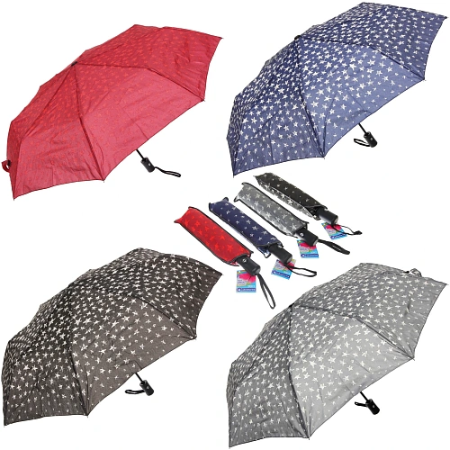 Зонт женский автомат "Ultramarine - Рейна", микс 4 цвета, 8 спиц, d-115см, длина в слож. виде 28см