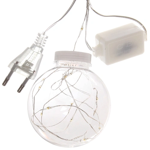 Гирлянда для дома БАХРОМА Шар ш2,5 м в0,50,8м 200 ламп LED, d-8 см, Теплый белый_8