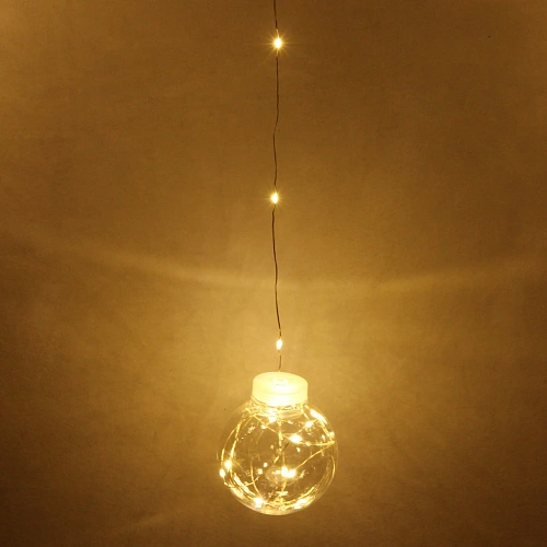 Гирлянда для дома БАХРОМА Шар ш2,5 м в0,50,8м 200 ламп LED, d-8 см, Теплый белый_4