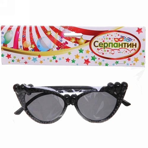 Очки карнавальные Страшное очарование (микс серебро и черный)_13