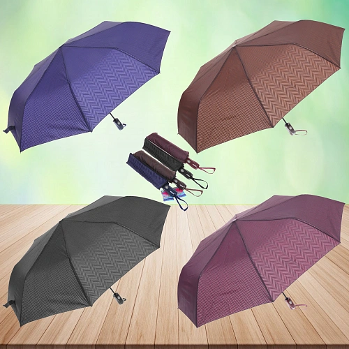 Зонт мужской полуавтомат ESTETIK, микс 4 цвета, 8 спиц, d-95см, длина в слож виде 40см  _3