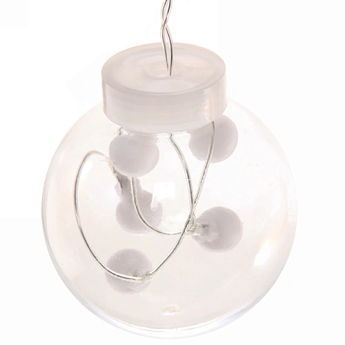 Гирлянда для дома БАХРОМА Снежный шар ш2,5 м в0,60,9м 138 лампы LED, d-8 см, Теплый белый (возможность соединения)_16