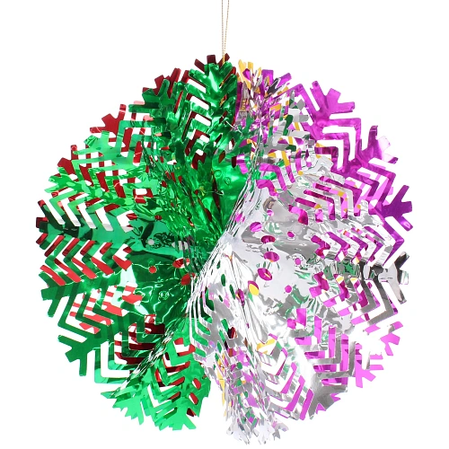 Украшение фольгированное Снежный шар d-30 см, Мультицвет_4