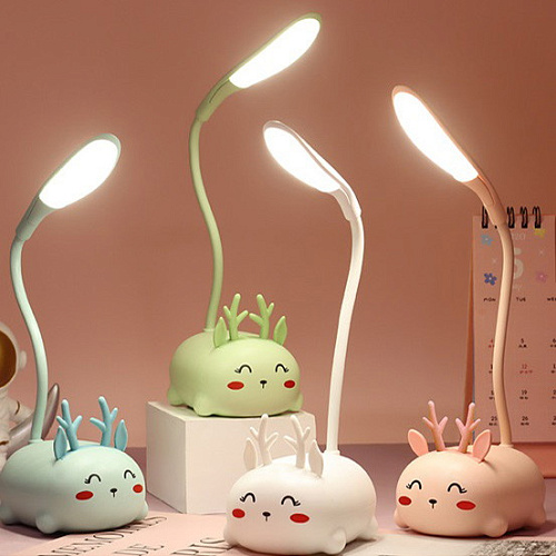 Светильник настольный Marmalade-Олененок LED 28,59,26,8см цвет розовый USB_6