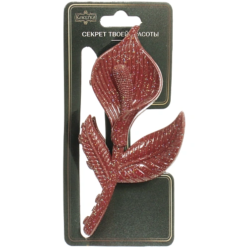 Заколка - краб для волос AKS - SALVATORE, микс 6 цветов, цветок, 125,5см _5