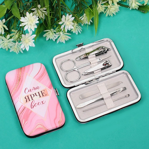 Набор для маникюра в футляре 6 предметов Сияй ярче всех!,116,5см ( в пакете с подвесом)_4