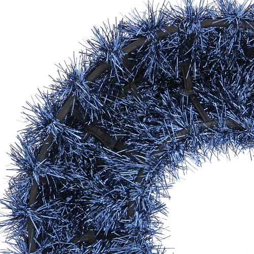 Венок декоративный TINSEL Яркие переливы 38 см, Сапфир_4