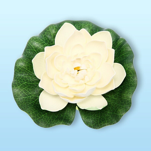 Растение водоплавающее Кувшинка Розитта d-17см белая_5