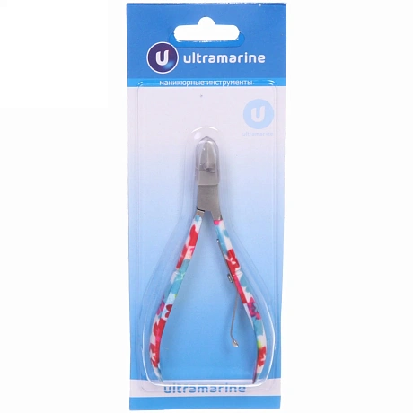 Кусачки для кутикулы, на блистере "Ultramarine", одна пружина, цвет микс, 10см