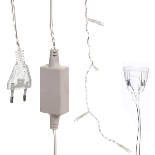 Гирлянда для дома БАХРОМА Мерцание ш3мв3050см 120 ламп LED, прозрачнпровод, авторежим, IP-20, Теплый белый (возможность соединения)_7