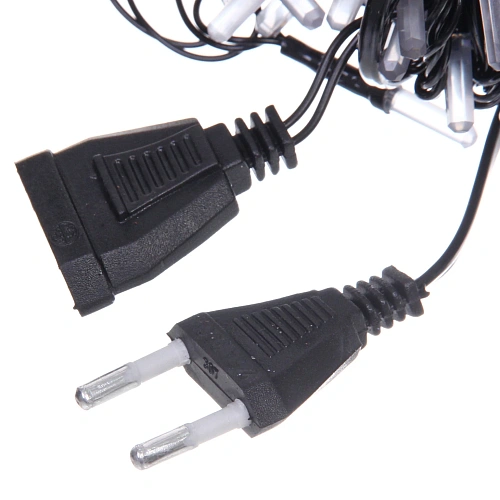 Гирлянда для дома Кристаллы  9,5 м 100 ламп LED черный пров, 8 реж,IP-40, Жёлтый (возможность соединения)_7