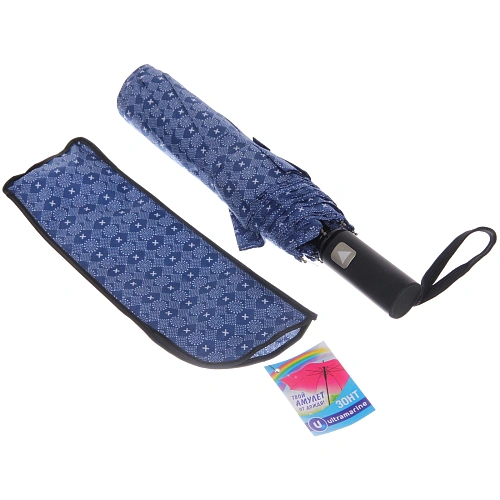 Зонт мужской полуавтомат Ultramarine - Таро, микс 4 цвета, 8 спиц, d-96см, длина в слож виде 28см_12