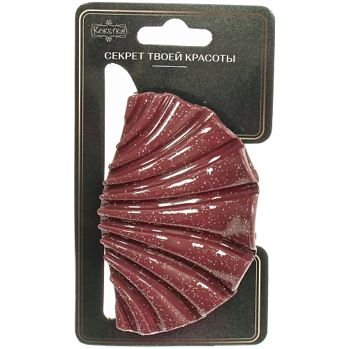 Заколка - краб для волос AKS - MANTANA, микс 6 цветов, ракушка, 85см _14