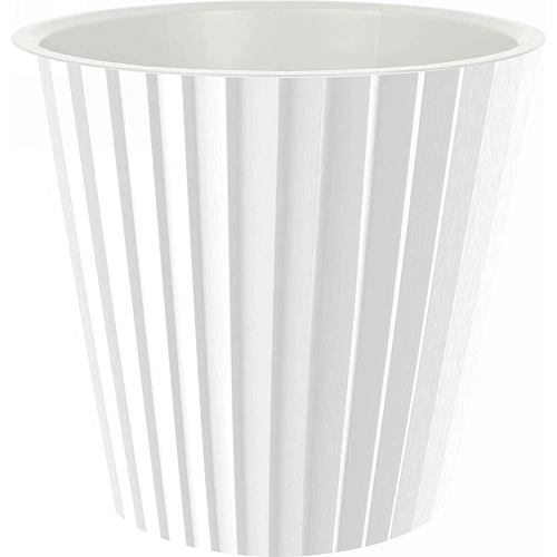 Горшок для цветов пластиковый 10,5л d-28см "Sand" c дренажной вставкой, белый