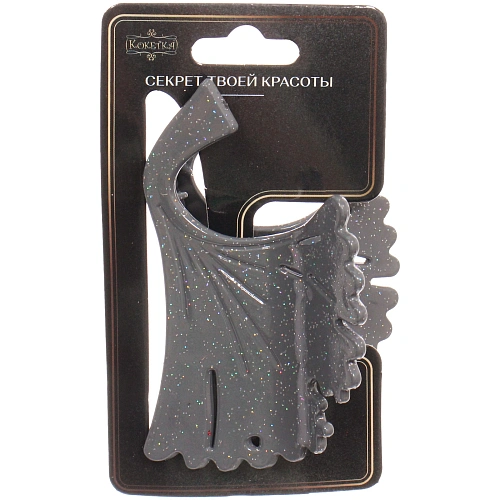 Заколка - краб для волос AKS - VIENTO, микс 6 цветов, цветок, 9,55,5см _13