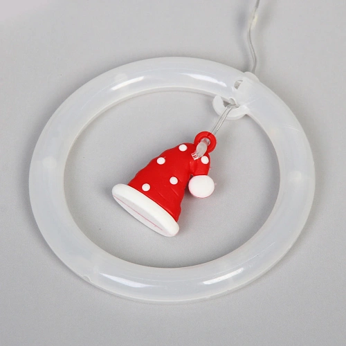 Гирлянда для дома БАХРОМА С Новым Годом ш2,5м в0,450,65м 110 ламп LED, прозрачнпров, 8 режимов, IP-20, Теплый белый (возможность соединения)_8