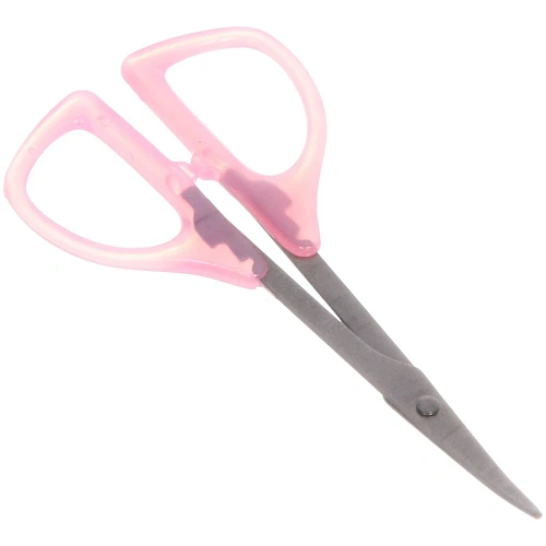 Ножницы маникюрные в пакете Ультрамарин, для кутикулы, загнутые, пластиковые ручки, 9см_9