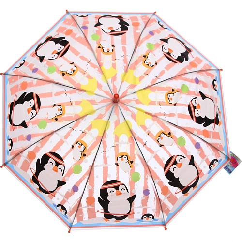 Зонт детский полуавтомат Пингвин, 8 спиц, d-80см, длина в слож виде 65см_3