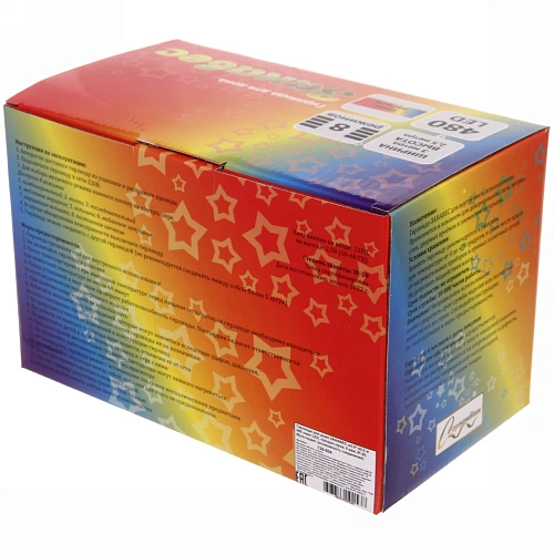 Гирлянда для дома ЗАНАВЕС ш3,0 в2,5 м 480 ламп LED, прозрачпров, 8 реж, IP-20, Мультицвет (возможность соединения)_9