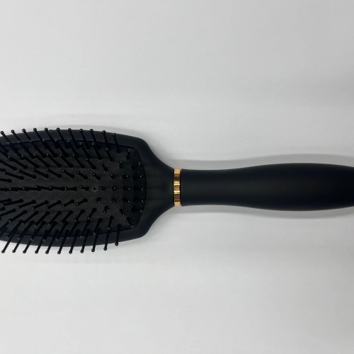 Расческа массажная "СЕКРЕТ ТВОЕЙ КРАСОТЫ", цвет черный, матовое покрытие, 6,8*24см