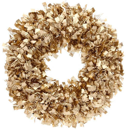 Венок декоративный TINSEL "Изящное сияние" 38 см, Шампань